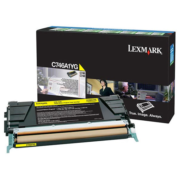 Lexmark C746A1YG Yellow Return Program Toner Cartridge (7,000 Yield)