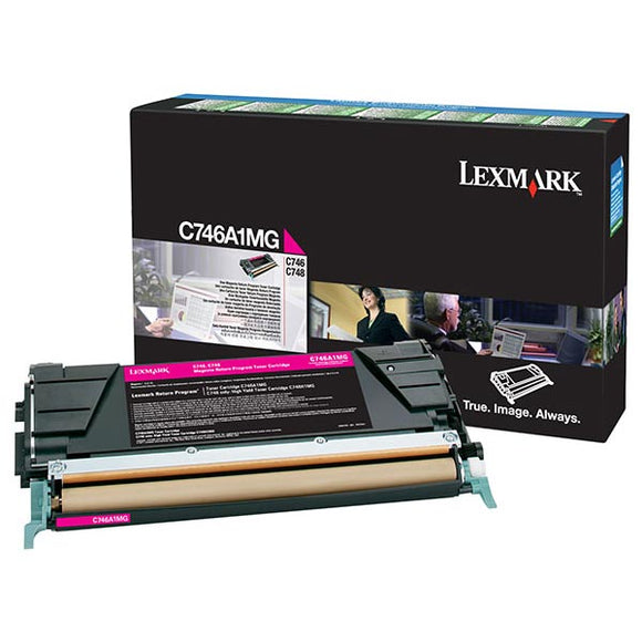 Lexmark C746A4MG Magenta Return Program Toner Cartridge for US Government (7,000 Yield) (TAA Compliant Version of C746A1MG)