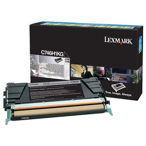 Lexmark C746H1KG High Yield Black Return Program Toner Cartridge (12,000 Yield)