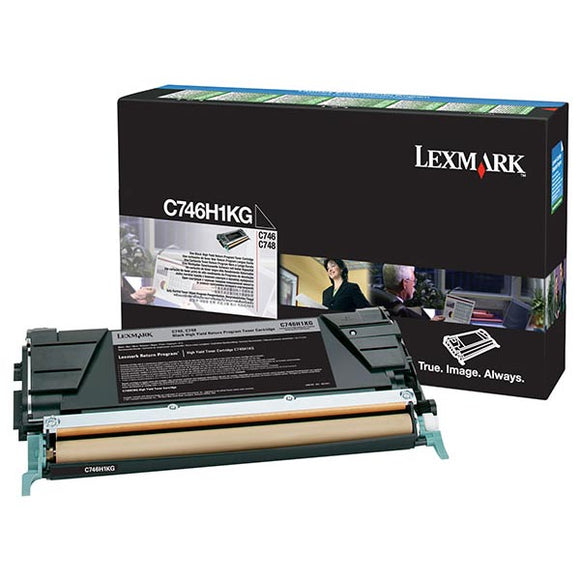 Lexmark C746H4KG High Yield Black Return Program Toner Cartridge for US Government (12,000 Yield) (TAA Compliant Version of C746H1KG)