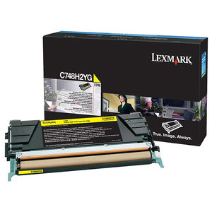 Lexmark C748H2YG High Yield Yellow Toner Cartridge (10,000 Yield) (For Use in Model C748 Only)