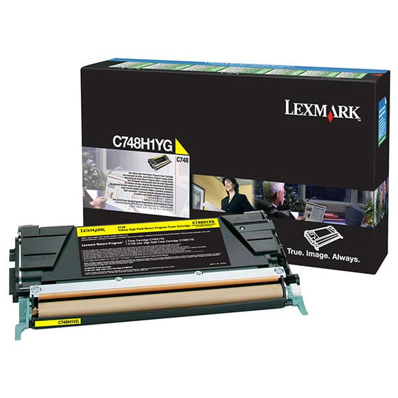 Lexmark C748H4YG High Yield Yellow Return Program Toner Cartridge for US Government (10,000 Yield) (For Use in Model C748 Only) (TAA Compliant Version of C748H1YG)