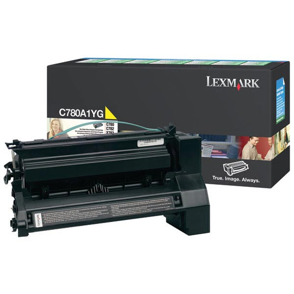 Lexmark C780A1YG Yellow Return Program Toner Cartridge (6,000 Yield)