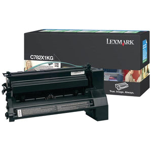 Lexmark C782X1KG Extra High Yield Black Return Program Toner Cartridge (15,000 Yield)