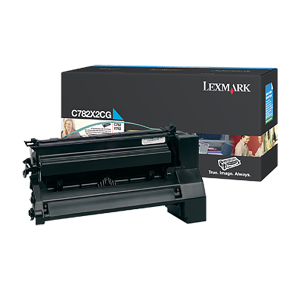 Lexmark C782X2CG Extra High Yield Cyan Toner Cartridge (15,000 Yield)