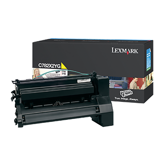 Lexmark C782X2YG Extra High Yield Yellow Toner Cartridge (15,000 Yield)