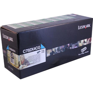 Lexmark C782X4CG Extra High Yield Cyan Return Program Toner Cartridge for US Government (15,000 Yield) (TAA Compliant Version of C782X1CG)