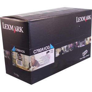 Lexmark C792A1CG Cyan Return Program Toner Cartridge (6,000 Yield)