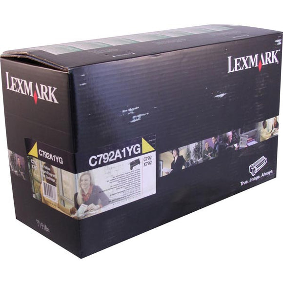 Lexmark C792A1YG Yellow Return Program Toner Cartridge (6,000 Yield)