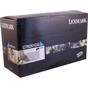 Lexmark C792X1CG Extra High Yield Cyan Return Program Toner Cartridge (20,000 Yield)