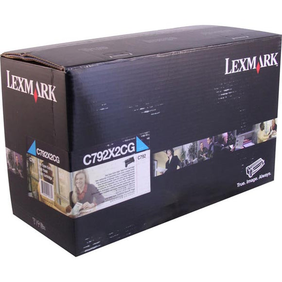 Lexmark C792X2CG Extra High Yield Cyan Toner Cartridge (20,000 Yield) (For Use in Model C792/CS796)