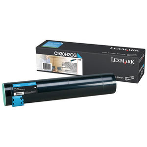 Lexmark C930H2CG High Yield Cyan Toner Cartridge (24,000 Yield)