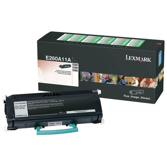 Lexmark E260A11A Return Program Toner Cartridge (3,500 Yield)