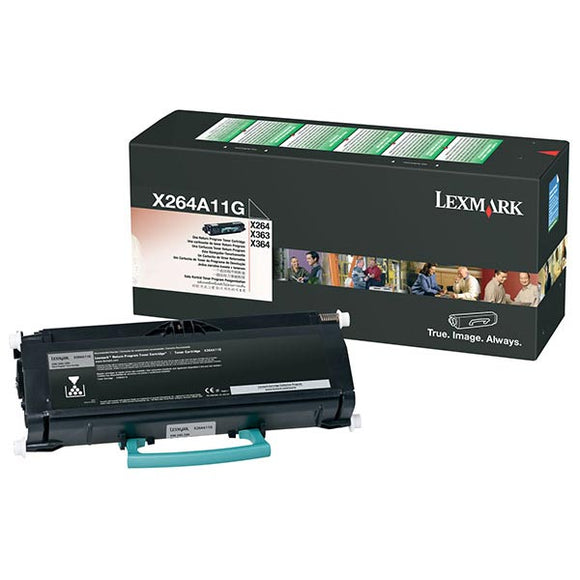 Lexmark X264A11G Return Program Toner Cartridge (3,500 Yield)