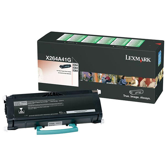 Lexmark X264A41G Return Program Toner Cartridge for US Government (3,500 Yield) (TAA Compliant Version of X264A11G)