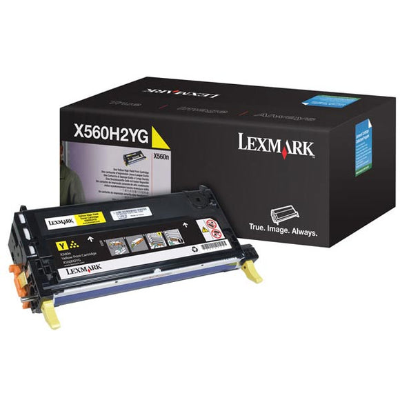 Lexmark X560H2YG High Yield Yellow Toner Cartridge (10,000 Yield)