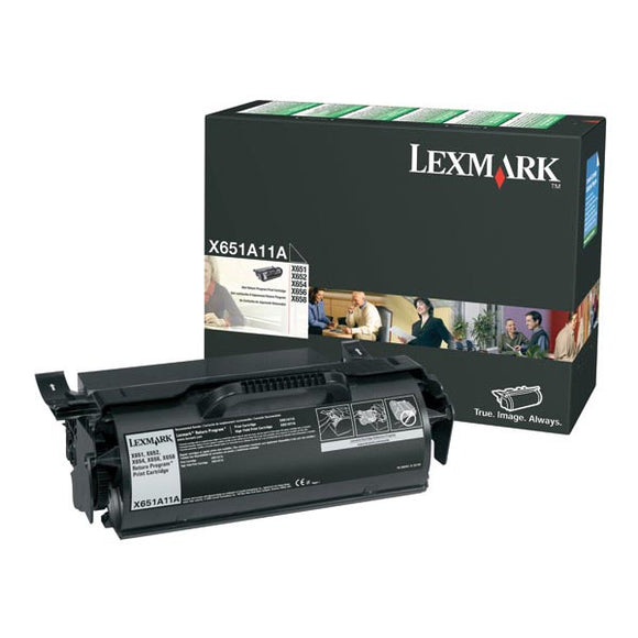 Lexmark X651A11A Return Program Toner Cartridge (7,000 Yield)