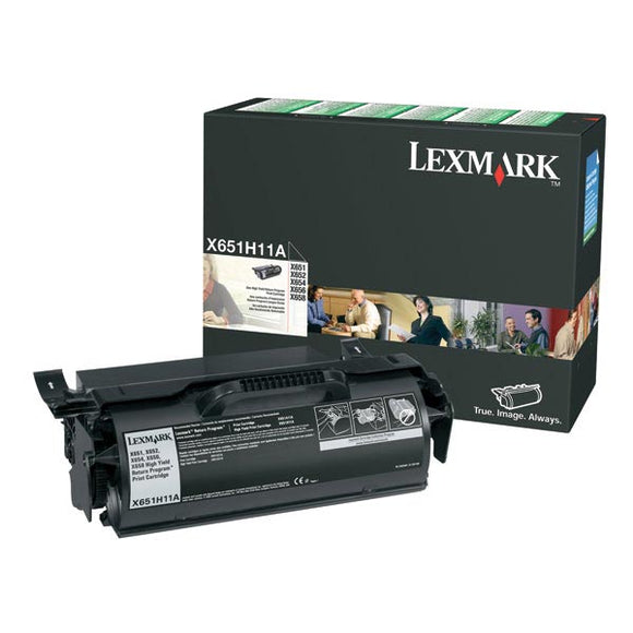 Lexmark X651H11A High Yield Return Program Toner Cartridge (25,000 Yield)