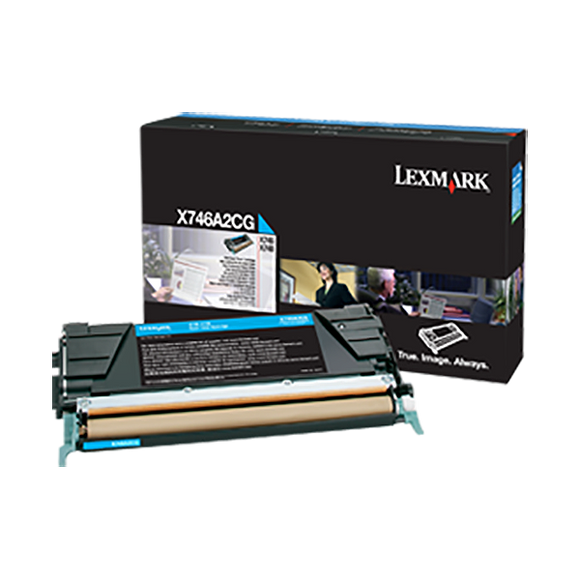 Lexmark X746A2CG Cyan Toner Cartridge (7,000 Yield) (For Use in Model X746/X748)