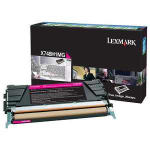Lexmark X748H1MG High Yield Magenta Return Program Toner Cartridge (10,000 Yield) (For Use in Model X748)