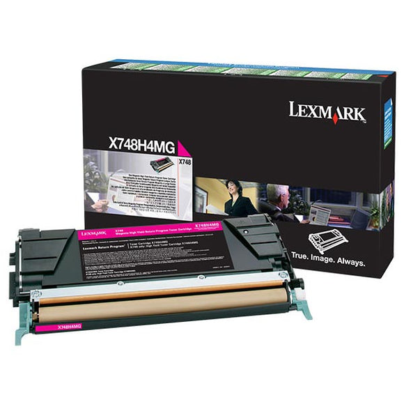 Lexmark X748H4MG High Yield Magenta Return Program Toner Cartridge for US Government (10,000 Yield) (For Use in Model X748) (TAA Compliant Version of X748H1MG)