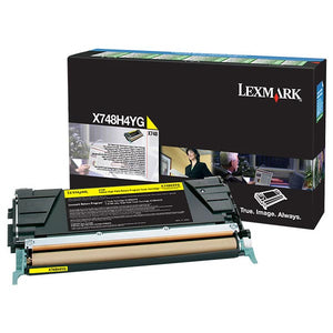 Lexmark X748H4YG High Yield Yellow Return Program Toner Cartridge for US Government (10,000 Yield) (For Use in Model X748) (TAA Compliant Version of X748H1YG)