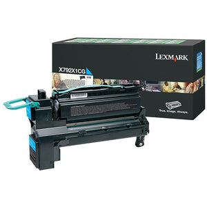 Lexmark X792X1CG Extra High Yield Cyan Return Program Toner Cartridge (20,000 Yield)