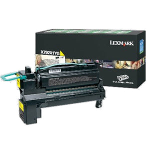 Lexmark X792X2YG Extra High Yield Yellow Toner Cartridge (20,000 Yield) (For Use in Model X792/XS796)