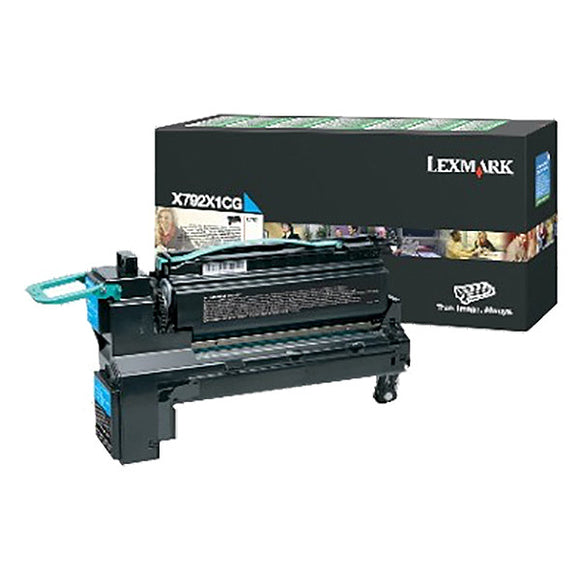 Lexmark X792X6CG Extra High Yield Cyan Return Program Toner Cartridge (20,000 Yield)