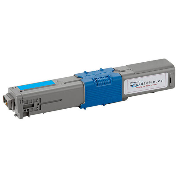 Media Sciences MS44010 Remanufactured Cyan Toner Cartridge (Alternative for OKI 44469703) (3,000 Yield)