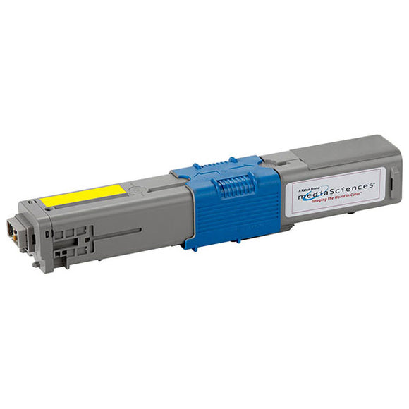 Media Sciences MS44012 Remanufactured Yellow Toner Cartridge (Alternative for OKI 44469701) (3,000 Yield)