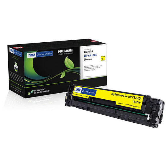 MSE MSE022120214 Remanufactured Yellow Toner Cartridge (Alternative for HP CE322A 128A) (1,300 Yield)