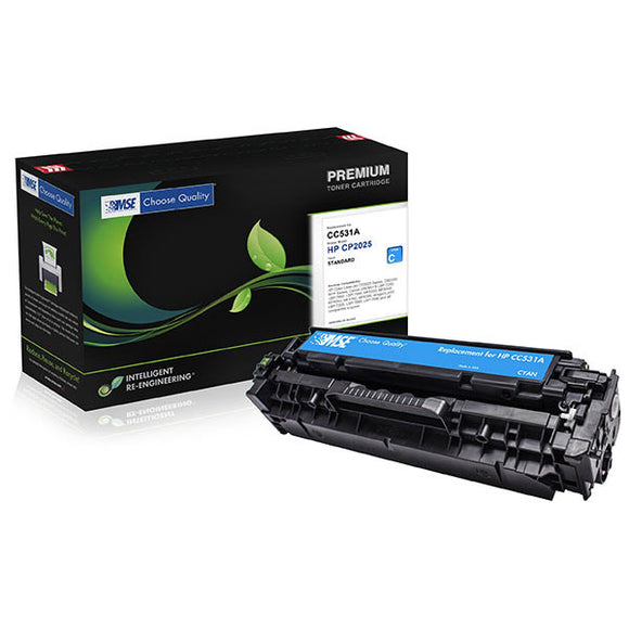 MSE MSE022153114 Remanufactured Cyan Toner Cartridge (Alternative for HP CC531A 304A Canon 2661B001AA CRG-118C) (2,800 Yield)