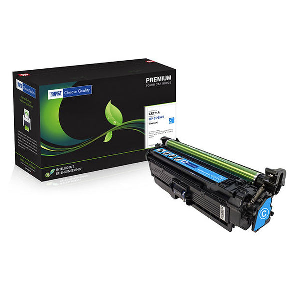 MSE MSE022155114 Remanufactured Cyan Toner Cartridge (Alternative for HP CE271A 650A) (15,000 Yield)