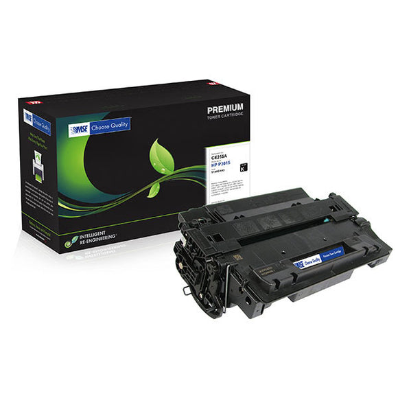 MSE MSE02215514 Remanufactured Toner Cartridge (Alternative for HP CE255A 55A Canon 3481B003 324) (6,000 Yield)