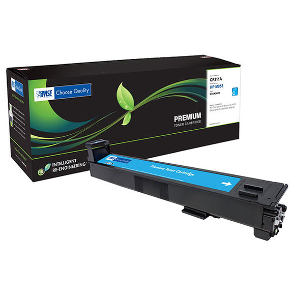 MSE MSE022185114 Remanufactured Cyan Toner Cartridge (Alternative for HP CF311A 826A) (31,500 Yield)
