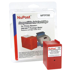 NuPost NPTP700 Non-OEM New Build Red Postage Meter Ink Cartridge (Alternative for Pitney Bowes 793-5) (3,000 Yield)