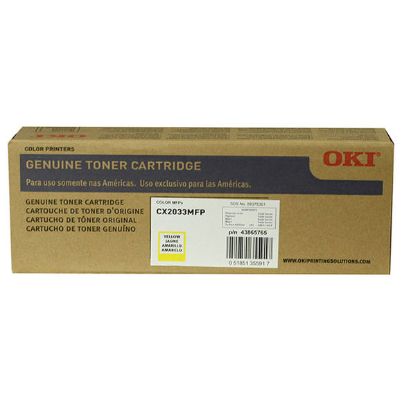 Oki 43865765 OKI Yellow Toner Cartridge (6,000 Yield) (Type C11)