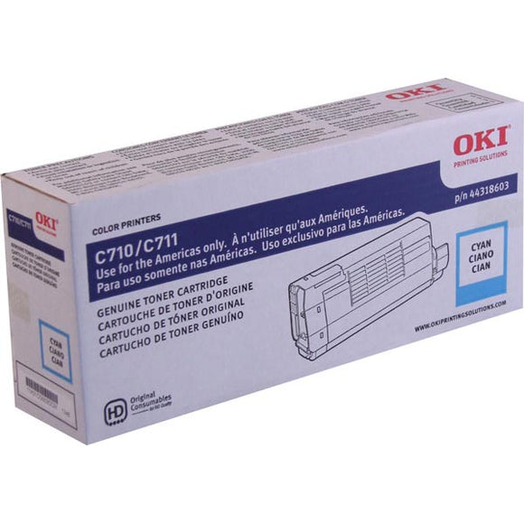 Oki 44318603 OKI Cyan Toner Cartridge (11,500 Yield)