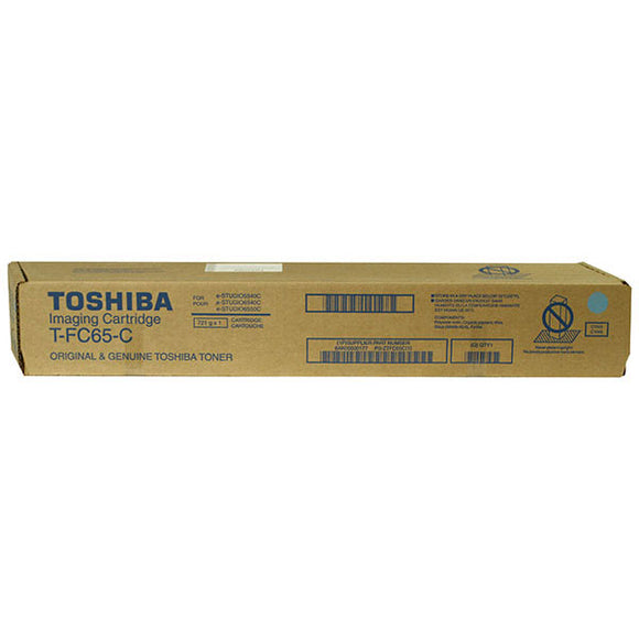 Toshiba TFC65C Cyan Toner Cartridge (29,500 Yield)