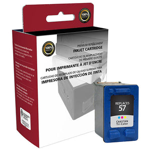 Clover Imaging Group 114508 Remanufactured Tri-Color Ink Cartridge (Alternative for HP C6657AN 57) (500 Yield)