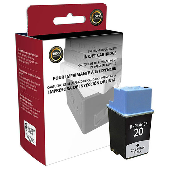 Clover Imaging Group 114755 Remanufactured Black Ink Cartridge (Alternative for HP C6614D 20) (455 Yield)