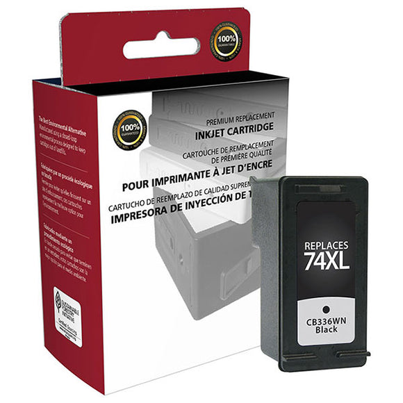 Clover Imaging Group 115412 Remanufactured High Yield Black Ink Cartridge (Alternative for HP CB336WN 74XL) (750 Yield)