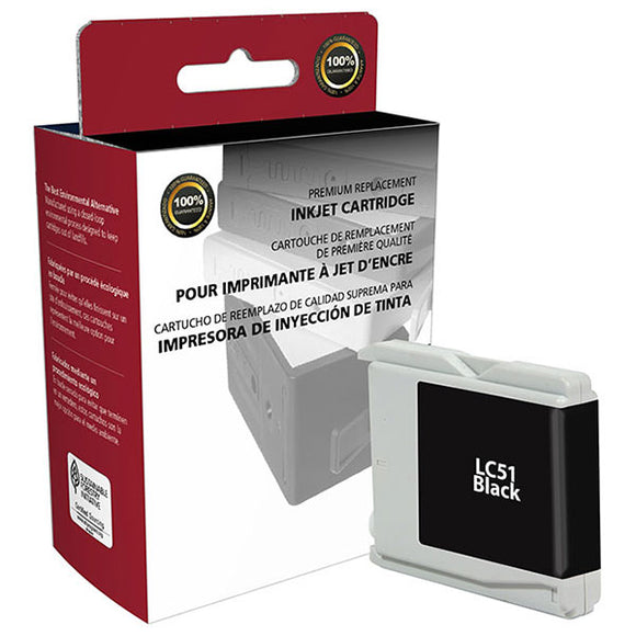 Clover Imaging Group 116256 Remanufactured Black Ink Cartridge (Alternative for Brother LC51BK) (500 Yield)