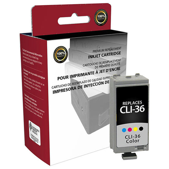 Clover Imaging Group 117012 Remanufactured Color Ink Tank (Alternative for Canon 1511B002 CLI-36) (249 Yield)