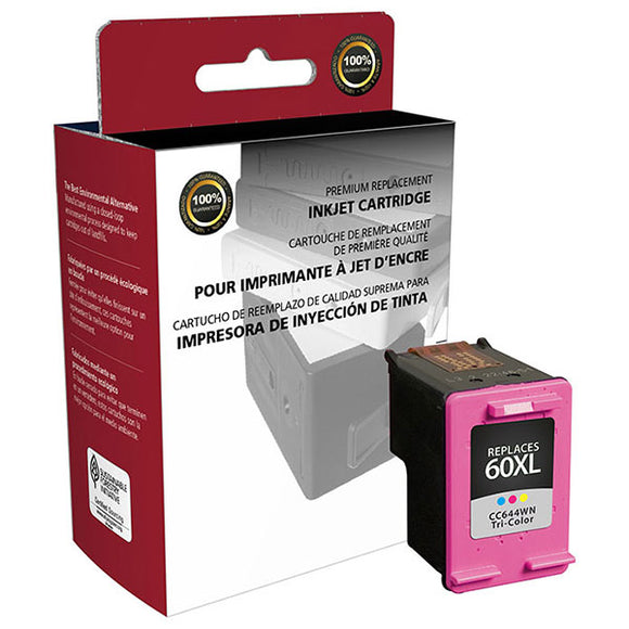 Clover Imaging Group 117149 Remanufactured High Yield Tri-Color Ink Cartridge (Alternative for HP CC644WN 60XL) (440 Yield)