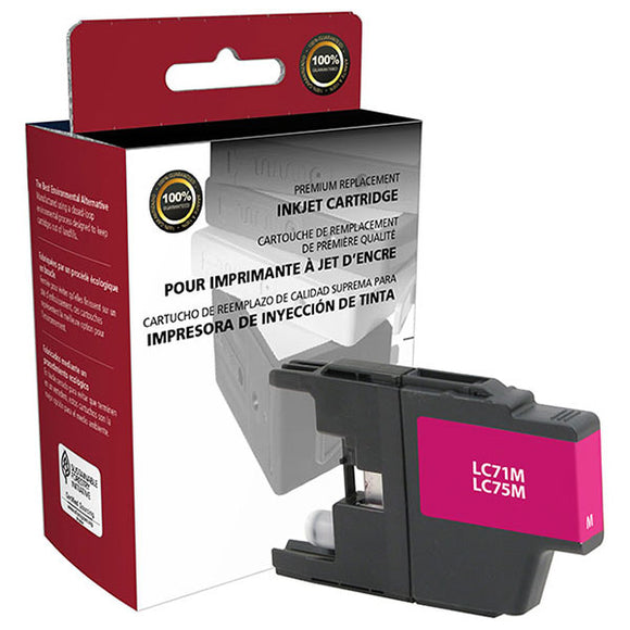 Clover Imaging Group 117425 Remanufactured High Yield Magenta Ink Cartridge (Alternative for Brother LC71M LC75M) (600 Yield)