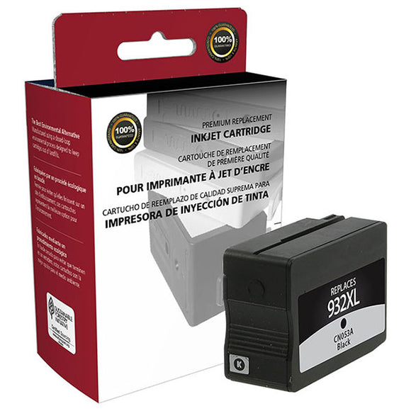 Clover Imaging Group 118011 Remanufactured High Yield Black Ink Cartridge (Alternative for HP CN053AN 932XL) (1,000 Yield)