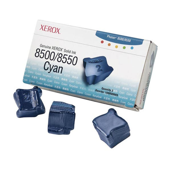 Xerox 108R00669 Cyan Solid Ink (3 Sticks/Box) (Total Box Yield 3,000)