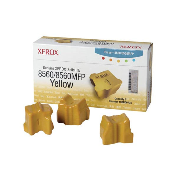 Xerox 108R00725 Yellow ColorStix Ink (3 Sticks/Box) (Total Box Yield 3,400)